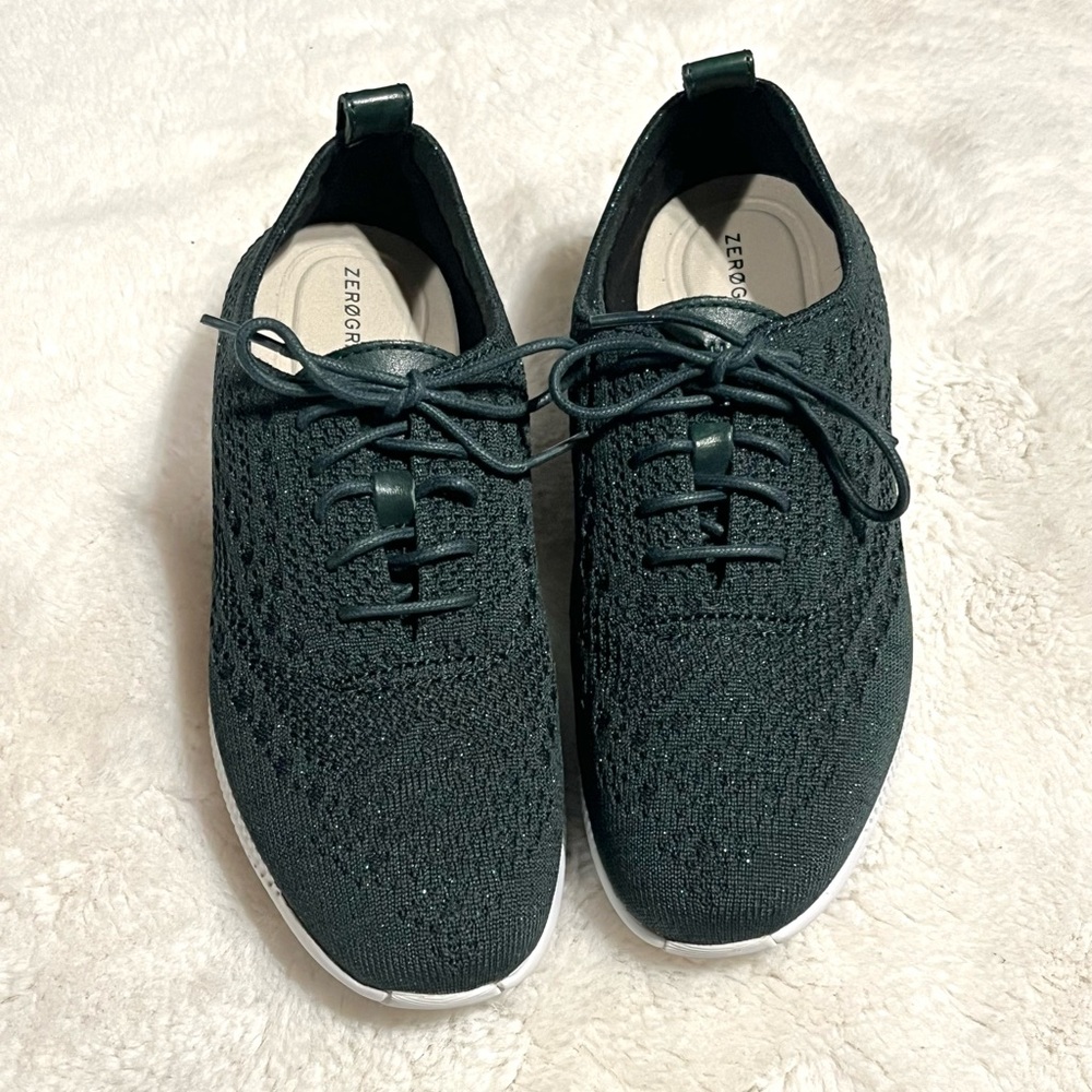 Cole Haan NEW stitchlite Wingtip Oxford Women’s Dark Green/Teal Shimmer Size 6.5
